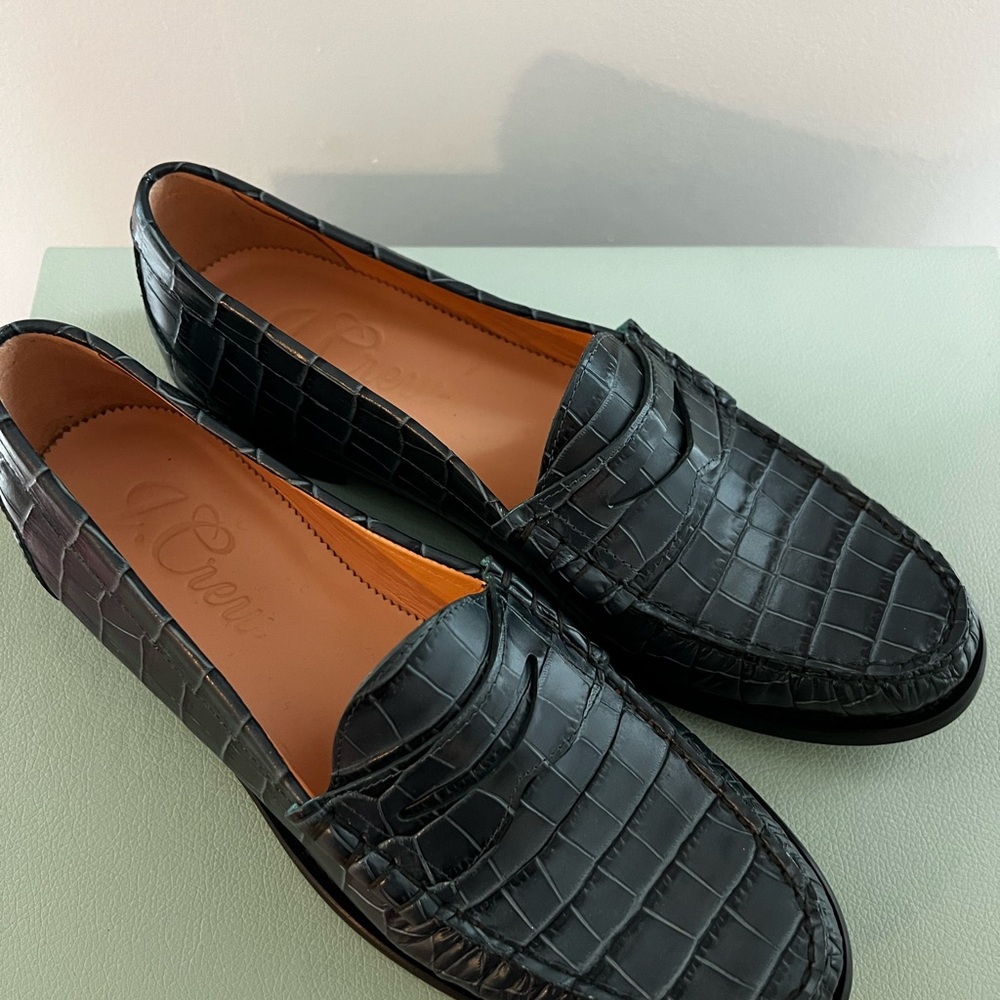 J. Crew Winona Classic Croc loafers 10.5